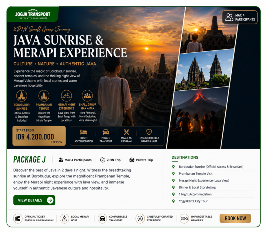 Borobudur & Merapi lava View Tour